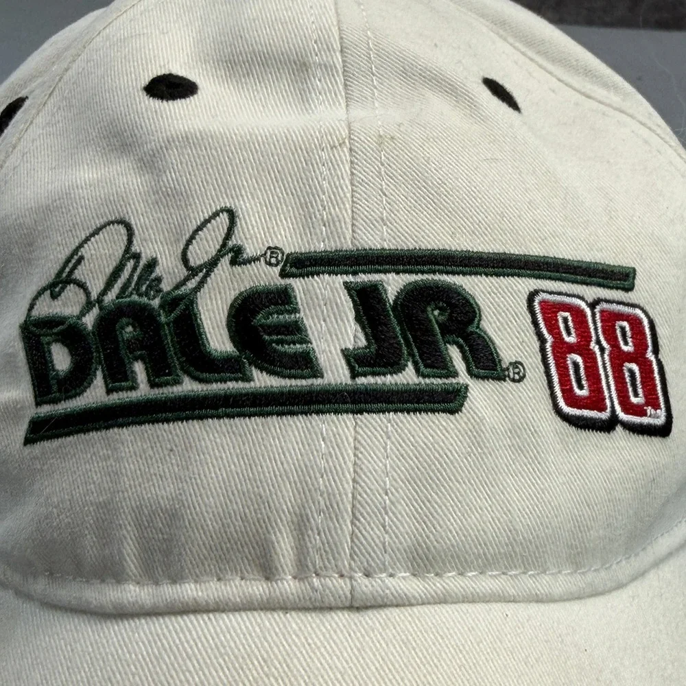 Dale Earnhardt Jr‎ 88 NASCAR Hat Chase Authentics Cream Green Adjustable Cap NWT